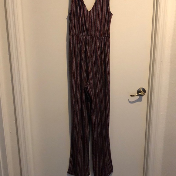 Bcbg Generation Birchy Stripes Deep-V Jumpsuit - Picture 3 of 4
